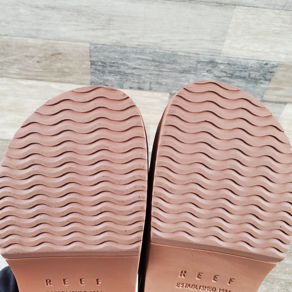 Reef Vista Skye Womens Platform Clogs Sz 8 Comfort Walnut Suede Leather Slip On - Picture 9 of 10